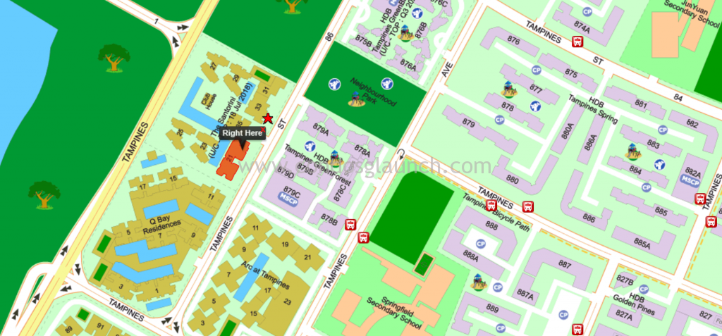 The Santorini Location Map