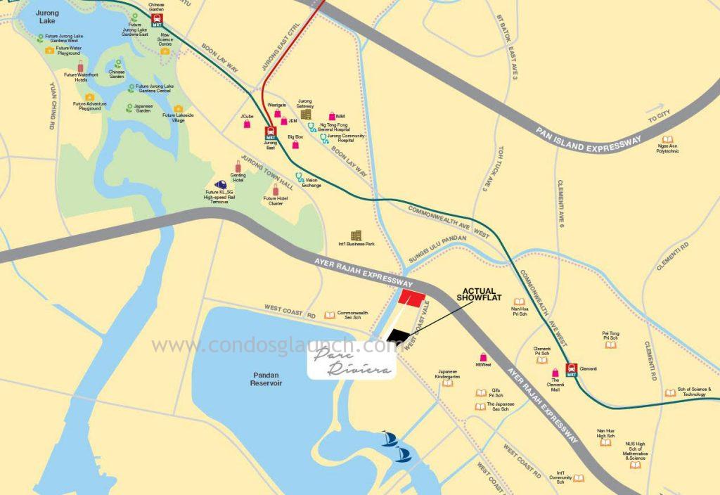 Parc Riviera Location Map