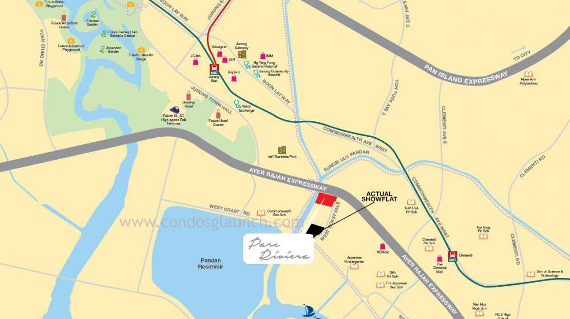 Parc Riviera Location Map
