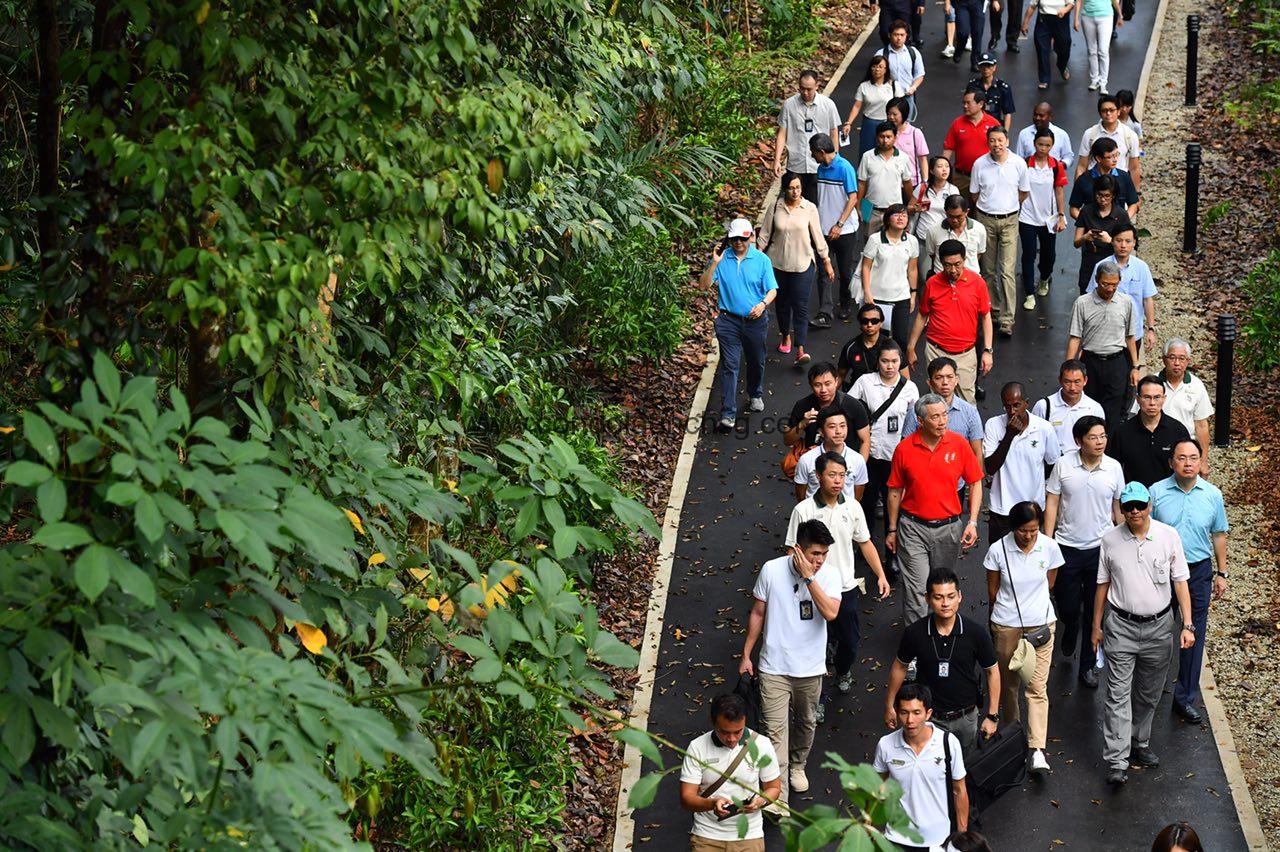 PM Lee Hsien Loong at the opening of Singapore Botanic Gardens Learning Forest on March 31, 2017