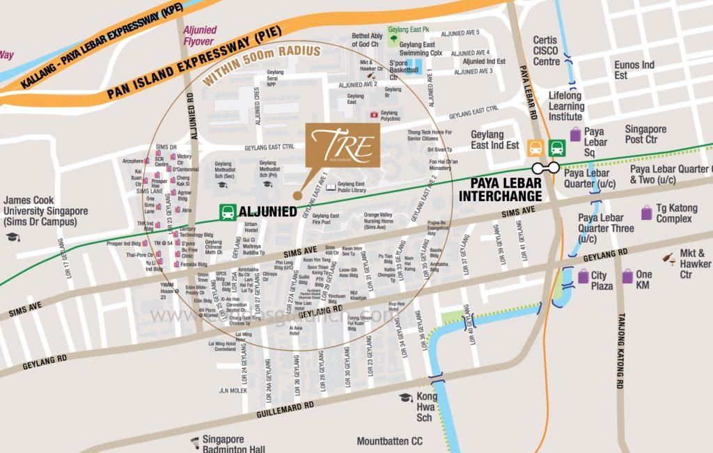 TRE Residences Location Map