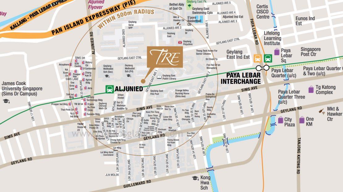 TRE Residences Location Map