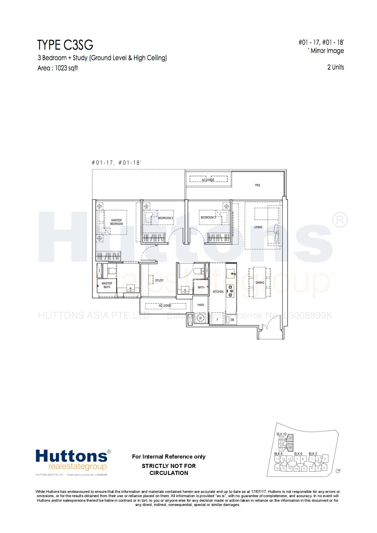 3 Bedroom Show flat Floor Plan