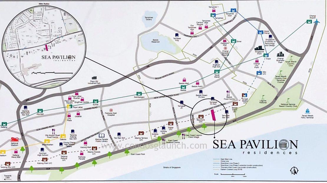 Sea Pavilion Residences location map