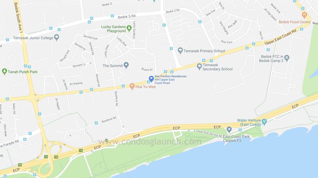 Sea Pavilion Residences Location Map