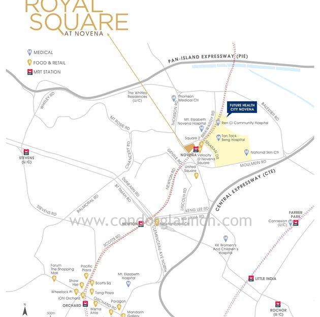 Royal Square @ Novena location map