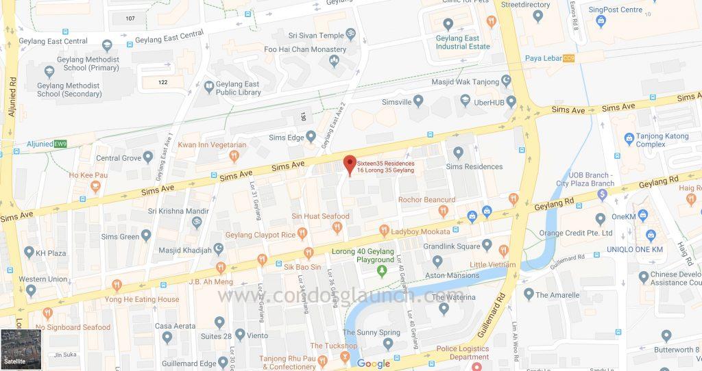 Sixteen35 Residences Location Map