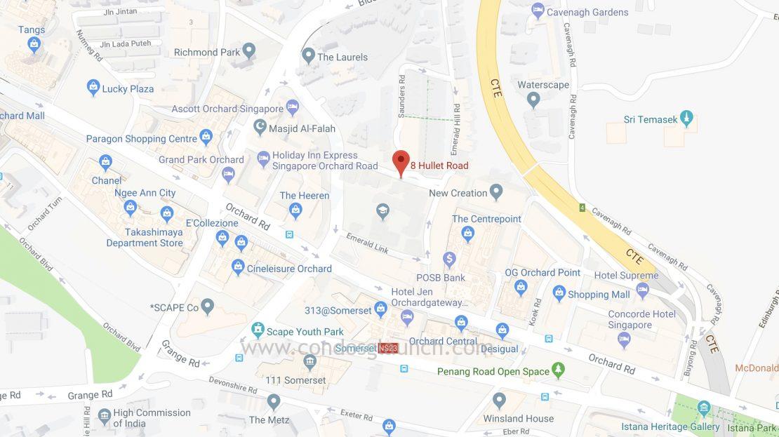 8 Hullet location map