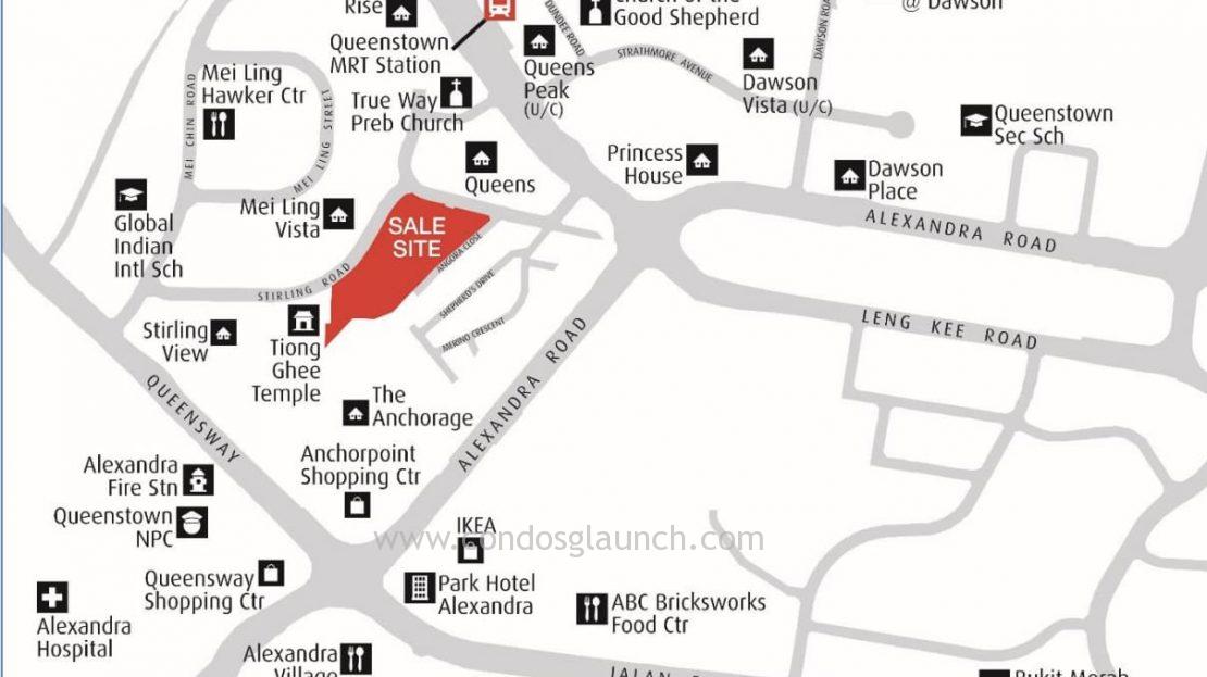Stirling 3 residences location map
