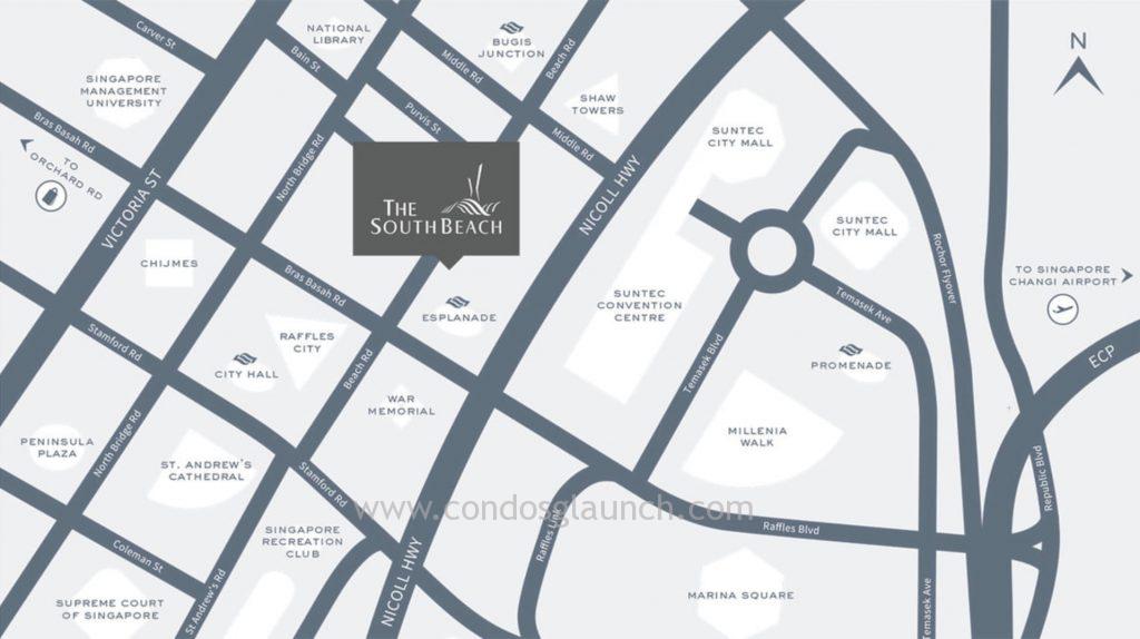 South Beach Residences location map