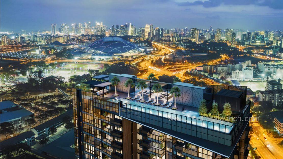 Arena Residences skyline night view 61008160