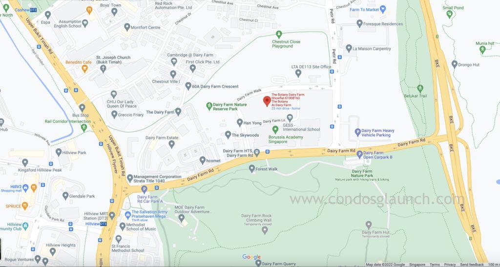 The botany Dairy Farm Location