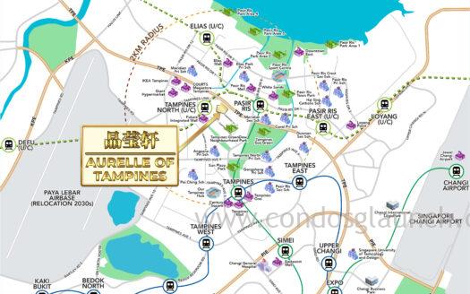 Aurelle of Tampines Location Map